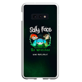 Чехол для Samsung S10E с принтом Sally Face в Екатеринбурге, Силикон | Область печати: задняя сторона чехла, без боковых панелей | sally face | гизмо | девид | девочка | игра | лари | ларри | мальчик | маска | мрачная | на лице | пых | с протезом | сал | сали | салли | салли фейс | фейс | фэйс | эддисон | эшли