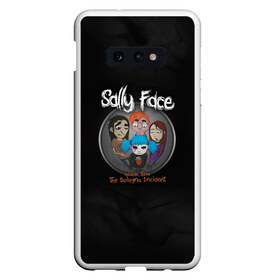 Чехол для Samsung S10E с принтом Sally Face в Екатеринбурге, Силикон | Область печати: задняя сторона чехла, без боковых панелей | sally face | гизмо | девид | девочка | игра | лари | ларри | мальчик | маска | мрачная | на лице | пых | с протезом | сал | сали | салли | салли фейс | фейс | фэйс | эддисон | эшли