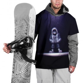 Накидка на куртку 3D с принтом Санс в Екатеринбурге, 100% полиэстер |  | Тематика изображения на принте: game | sans | undertale | игра | санс