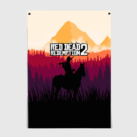 Постер с принтом Red Dead Redemption 2 в Екатеринбурге, 100% бумага
 | бумага, плотность 150 мг. Матовая, но за счет высокого коэффициента гладкости имеет небольшой блеск и дает на свету блики, но в отличии от глянцевой бумаги не покрыта лаком | game | gamer | rdr2 | red dead redemption 2 | rockstar studios | игры | ковбой