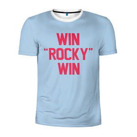 Мужская футболка 3D спортивная с принтом Win Rocky win в Екатеринбурге, 100% полиэстер с улучшенными характеристиками | приталенный силуэт, круглая горловина, широкие плечи, сужается к линии бедра | rocky | бокс | кино | рокки | сильвестр | спорт | сталлоне | фильм