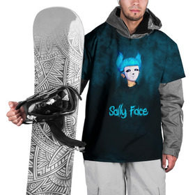 Накидка на куртку 3D с принтом Sally Face в Екатеринбурге, 100% полиэстер |  | Тематика изображения на принте: sally face | гизмо | девид | девочка | игра | лари | ларри | мальчик | маска | мрачная | на лице | пых | с протезом | сал | сали | салли | салли фейс | фейс | фэйс | эддисон | эшли