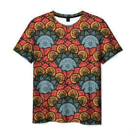 Мужская футболка 3D с принтом Узоры Бохо в Екатеринбурге, 100% полиэфир | прямой крой, круглый вырез горловины, длина до линии бедер | boho | араб | бохо | геометрия | текстура | турция | узор | хиппи