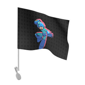 Флаг для автомобиля с принтом Mega Man (pixel art) Black в Екатеринбурге, 100% полиэстер | Размер: 30*21 см | 8 bit | 8bit | art | dendy | famicom | game | games | japan | japanese | man | mega | mega man | megaman | nes | pixel | pixel art | pixelart | retro | video games | videogames