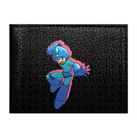 Обложка для студенческого билета с принтом Mega Man (pixel art) Black в Екатеринбурге, натуральная кожа | Размер: 11*8 см; Печать на всей внешней стороне | 8 bit | 8bit | art | dendy | famicom | game | games | japan | japanese | man | mega | mega man | megaman | nes | pixel | pixel art | pixelart | retro | video games | videogames
