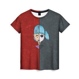 Женская футболка 3D с принтом Sally Face в Екатеринбурге, 100% полиэфир ( синтетическое хлопкоподобное полотно) | прямой крой, круглый вырез горловины, длина до линии бедер | 