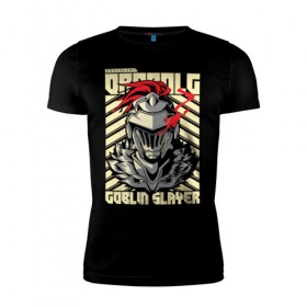 Мужская футболка премиум с принтом Goblin Slayer Knight в Екатеринбурге, 92% хлопок, 8% лайкра | приталенный силуэт, круглый вырез ворота, длина до линии бедра, короткий рукав | goblin slayer | knight | рыцарь