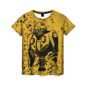 Женская футболка 3D с принтом Bumblebee в Екатеринбурге, 100% полиэфир ( синтетическое хлопкоподобное полотно) | прямой крой, круглый вырез горловины, длина до линии бедер | kefer | volkswagen | автобот | бамблби | трансформатор | трансформаторы | шершень | шмель