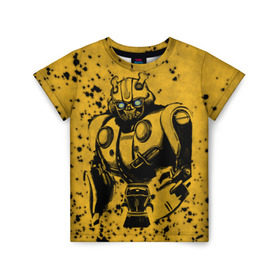 Детская футболка 3D с принтом Bumblebee в Екатеринбурге, 100% гипоаллергенный полиэфир | прямой крой, круглый вырез горловины, длина до линии бедер, чуть спущенное плечо, ткань немного тянется | kefer | volkswagen | автобот | бамблби | трансформатор | трансформаторы | шершень | шмель