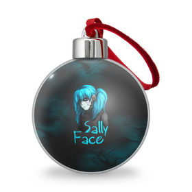 Ёлочный шар с принтом Sally Face в Екатеринбурге, Пластик | Диаметр: 77 мм | sally face | гизмо | девид | девочка | игра | лари | ларри | мальчик | маска | мрачная | на лице | пых | с протезом | сал | сали | салли | салли фейс | фейс | фэйс | эддисон | эшли