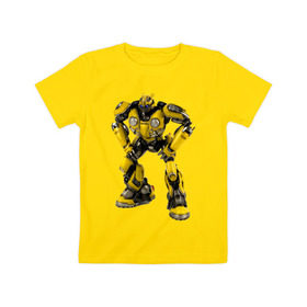 Детская футболка хлопок с принтом Bumblebee в Екатеринбурге, 100% хлопок | круглый вырез горловины, полуприлегающий силуэт, длина до линии бедер | kefer | volkswagen | автобот | бамблби | трансформатор | трансформаторы | шершень | шмель