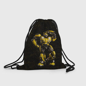 Рюкзак-мешок 3D с принтом Bumblebee -4- в Екатеринбурге, 100% полиэстер | плотность ткани — 200 г/м2, размер — 35 х 45 см; лямки — толстые шнурки, застежка на шнуровке, без карманов и подкладки | 