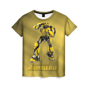 Женская футболка 3D с принтом Bumblebee -3- в Екатеринбурге, 100% полиэфир ( синтетическое хлопкоподобное полотно) | прямой крой, круглый вырез горловины, длина до линии бедер | kefer | volkswagen | автобот | бамблби | трансформатор | трансформаторы | шершень | шмель
