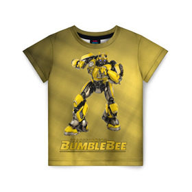 Детская футболка 3D с принтом Bumblebee -3- в Екатеринбурге, 100% гипоаллергенный полиэфир | прямой крой, круглый вырез горловины, длина до линии бедер, чуть спущенное плечо, ткань немного тянется | kefer | volkswagen | автобот | бамблби | трансформатор | трансформаторы | шершень | шмель