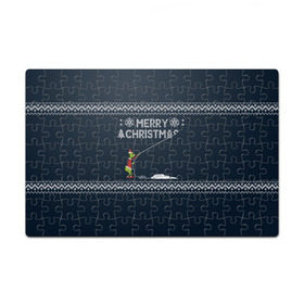 Пазл магнитный 126 элементов с принтом Гринч Вязаный в Екатеринбурге, полимерный материал с магнитным слоем | 126 деталей, размер изделия —  180*270 мм | вязаный свитер | вязка | новый год | рождество