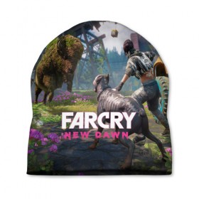 Шапка 3D с принтом FARCRY:NEW DAWN в Екатеринбурге, 100% полиэстер | универсальный размер, печать по всей поверхности изделия | far cry | far cry 5 | far cry new dawn | far cry primal | farcry | fc 5 | fc5 | game | new dawn | primal | игры | постапокалипсис | фар край | фар край 5