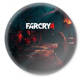 Значок с принтом FARCRY 4 в Екатеринбурге,  металл | круглая форма, металлическая застежка в виде булавки | 