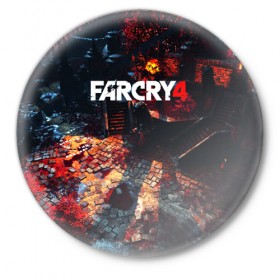 Значок с принтом FARCRY4 в Екатеринбурге,  металл | круглая форма, металлическая застежка в виде булавки | 