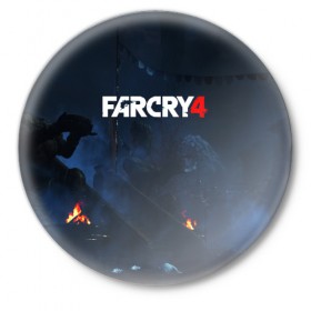 Значок с принтом FARCRY4 в Екатеринбурге,  металл | круглая форма, металлическая застежка в виде булавки | Тематика изображения на принте: 