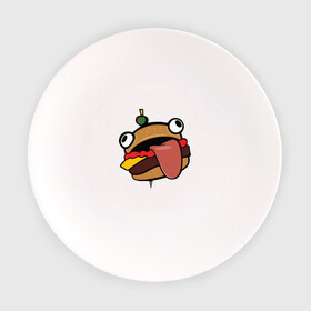 Тарелка с принтом Durr burger в Екатеринбурге, фарфор | диаметр - 210 мм
диаметр для нанесения принта - 120 мм | battle | durrr | fastfood | fortnite | royale | бургер | еда | фастфуд