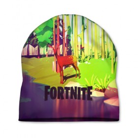 Шапка 3D с принтом FORTNITE в Екатеринбурге, 100% полиэстер | универсальный размер, печать по всей поверхности изделия | 