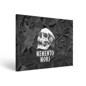 Холст прямоугольный с принтом Memento mori в Екатеринбурге, 100% ПВХ |  | Тематика изображения на принте: black | death | life | memento mori | skeleton | skull | жизнь | скелет | череп | черный