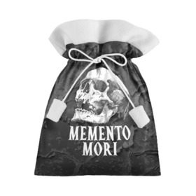 Подарочный 3D мешок с принтом Memento mori в Екатеринбурге, 100% полиэстер | Размер: 29*39 см | black | death | life | memento mori | skeleton | skull | жизнь | скелет | череп | черный