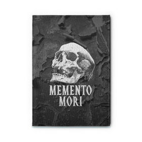 Обложка для автодокументов с принтом Memento mori в Екатеринбурге, натуральная кожа |  размер 19,9*13 см; внутри 4 больших “конверта” для документов и один маленький отдел — туда идеально встанут права | black | death | life | memento mori | skeleton | skull | жизнь | скелет | череп | черный