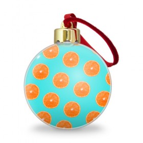 Ёлочный шар с принтом Апельсины в Екатеринбурге, Пластик | Диаметр: 77 мм | апельсин | апельсины | грейпфрукт | грейпфрут | разрез | сочный | фрукт