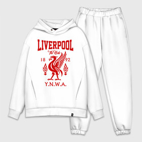 Мужской костюм хлопок OVERSIZE с принтом Ливерпуль в Екатеринбурге,  |  | anfield | liverpool | liverpool fc | the reds | you ll never walk a | клубная | красные | ливерпуль | мерсисайдцы | фанатская | футбольная | футбольный клуб | футбольный клуб ливерпуль | энфилд