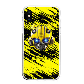 Чехол для iPhone XS Max матовый с принтом Bumblebee в Екатеринбурге, Силикон | Область печати: задняя сторона чехла, без боковых панелей | transformers | автоботы | бамблби | кибертрон | мегатрон | оптимус | прайм | робот | трансформеры