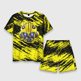 Мужской костюм с шортами 3D с принтом Bumblebee в Екатеринбурге,  |  | Тематика изображения на принте: transformers | автоботы | бамблби | кибертрон | мегатрон | оптимус | прайм | робот | трансформеры