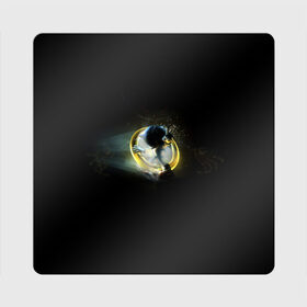 Магнит виниловый Квадрат с принтом Еж в кольце в Екатеринбурге, полимерный материал с магнитным слоем | размер 9*9 см, закругленные углы | sonic | sonik | игры | соник | фильм соник