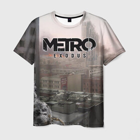 Мужская футболка 3D с принтом Metro Exodus в Екатеринбурге, 100% полиэфир | прямой крой, круглый вырез горловины, длина до линии бедер | Тематика изображения на принте: 