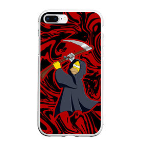 Чехол для iPhone 7Plus/8 Plus матовый с принтом Homer Grim Reaper в Екатеринбурге, Силикон | Область печати: задняя сторона чехла, без боковых панелей | Тематика изображения на принте: 