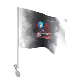 Флаг для автомобиля с принтом Sally Face with a Guitar в Екатеринбурге, 100% полиэстер | Размер: 30*21 см | fisher | larry johnson | mask | sally  face | sally fisher | sallyface | демоны | духи | маска | пентаграмма | призраки | рок | салли | салли фейс | салли фишер | фейс | шепот