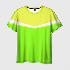 Мужская футболка 3D с принтом Угол зеленый в Екатеринбурге, 100% полиэфир | прямой крой, круглый вырез горловины, длина до линии бедер | кислотные костюмы | кислотные цвета | неон | флуоресцентные принты