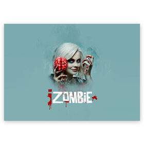 Поздравительная открытка с принтом Я-Зомби в Екатеринбурге, 100% бумага | плотность бумаги 280 г/м2, матовая, на обратной стороне линовка и место для марки
 | i zombie | лив мур | оливия мур | я зомби