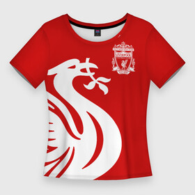 Женская футболка 3D Slim с принтом Ливерпуль в Екатеринбурге,  |  | anfield | liverpool | liverpool fc | the reds | you ll never walk a | клубная | красные | ливерпуль | мерсисайдцы | фанатская | футбольная | футбольный клуб | футбольный клуб ливерпуль | энфилд