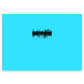 Поздравительная открытка с принтом Гранж голубой в Екатеринбурге, 100% бумага | плотность бумаги 280 г/м2, матовая, на обратной стороне линовка и место для марки
 | Тематика изображения на принте: кислотные костюмы | кислотные цвета | неон | флуоресцентные принты