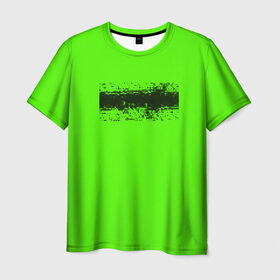 Мужская футболка 3D с принтом Гранж зеленый в Екатеринбурге, 100% полиэфир | прямой крой, круглый вырез горловины, длина до линии бедер | кислотные костюмы | кислотные цвета | неон | флуоресцентные принты