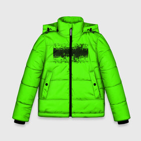 Зимняя куртка для мальчиков 3D с принтом Гранж зеленый в Екатеринбурге, ткань верха — 100% полиэстер; подклад — 100% полиэстер, утеплитель — 100% полиэстер | длина ниже бедра, удлиненная спинка, воротник стойка и отстегивающийся капюшон. Есть боковые карманы с листочкой на кнопках, утяжки по низу изделия и внутренний карман на молнии. 

Предусмотрены светоотражающий принт на спинке, радужный светоотражающий элемент на пуллере молнии и на резинке для утяжки | кислотные костюмы | кислотные цвета | неон | флуоресцентные принты