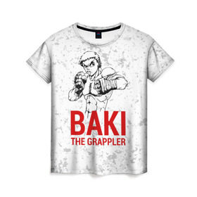 Женская футболка 3D с принтом Baki the Grappler / Боец Баки в Екатеринбурге, 100% полиэфир ( синтетическое хлопкоподобное полотно) | прямой крой, круглый вырез горловины, длина до линии бедер | ahegao | anime | baki | fighter | grappler | manga | the | аниме | анимешники | анимешнику | ахегао | баки | боевые | боец | бойцы | доппо | драки | искусства | манга | мульт | мультик | сериал | хамма | юдзиро
