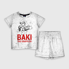 Детский костюм с шортами 3D с принтом Baki the Grappler в Екатеринбурге,  |  | ahegao | anime | baki | fighter | grappler | manga | the | аниме | анимешники | анимешнику | ахегао | баки | боевые | боец | бойцы | доппо | драки | искусства | манга | мульт | мультик | сериал | хамма | юдзиро