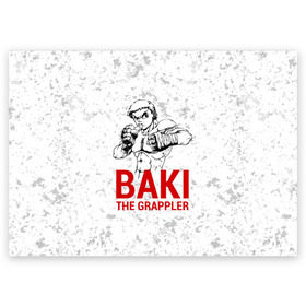 Поздравительная открытка с принтом Baki the Grappler / Боец Баки в Екатеринбурге, 100% бумага | плотность бумаги 280 г/м2, матовая, на обратной стороне линовка и место для марки
 | ahegao | anime | baki | fighter | grappler | manga | the | аниме | анимешники | анимешнику | ахегао | баки | боевые | боец | бойцы | доппо | драки | искусства | манга | мульт | мультик | сериал | хамма | юдзиро