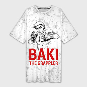 Платье-футболка 3D с принтом Baki the Grappler в Екатеринбурге,  |  | ahegao | anime | baki | fighter | grappler | manga | the | аниме | анимешники | анимешнику | ахегао | баки | боевые | боец | бойцы | доппо | драки | искусства | манга | мульт | мультик | сериал | хамма | юдзиро
