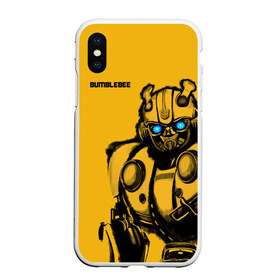 Чехол для iPhone XS Max матовый с принтом BUMBLEBEE в Екатеринбурге, Силикон | Область печати: задняя сторона чехла, без боковых панелей | bumblebee | автобот | бамблби | герой | камаро | прайм | робот | трансформеры | фильм | шевроле