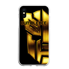 Чехол для iPhone XS Max матовый с принтом BUMBLEBEE в Екатеринбурге, Силикон | Область печати: задняя сторона чехла, без боковых панелей | bumblebee | автобот | бамблби | герой | камаро | прайм | робот | трансформеры | фильм | шевроле