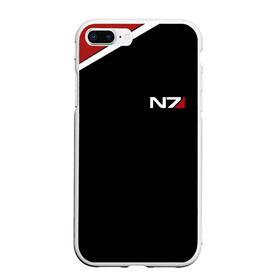 Чехол для iPhone 7Plus/8 Plus матовый с принтом MASS EFFECT N7 МАСС ЭФФЕКТ в Екатеринбурге, Силикон | Область печати: задняя сторона чехла, без боковых панелей | abstract | geometry | geometry stripes | metal | n7 | st | still | texture | абстракция | броня | геометрия | костюм | масс эффект | металл | н7 | сталь | стальная броня | текстура | шепард