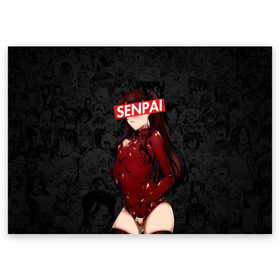 Поздравительная открытка с принтом Anime (Senpai 1) в Екатеринбурге, 100% бумага | плотность бумаги 280 г/м2, матовая, на обратной стороне линовка и место для марки
 | ahegao | anime | manga | sempai | senpai | аниме | ахегао | манга | семпай | сенпай